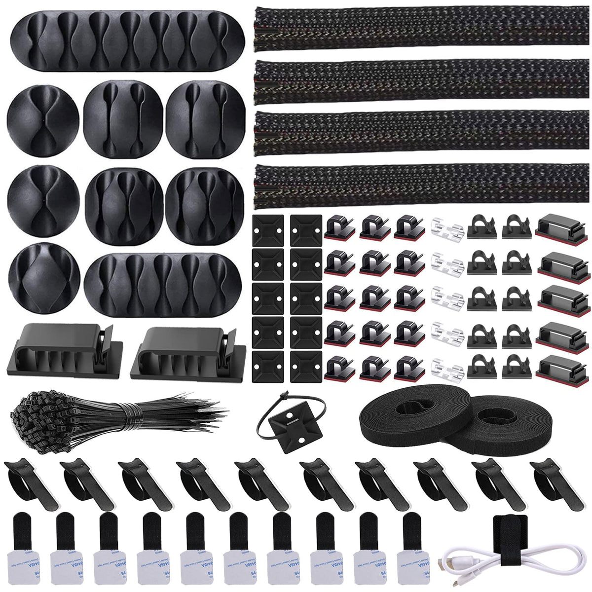 Cord Management Organizer Kit 4 Cable Sleeve split 1 | Cable Managemen - Image 1