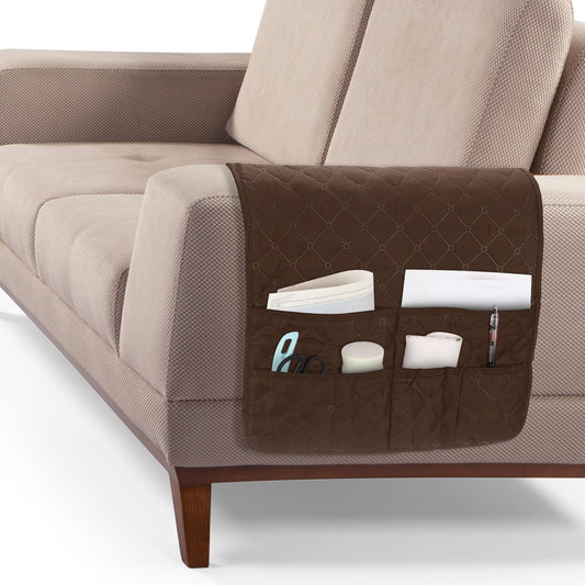 uxcell Couch Sofa Armrest Organizer Non-Slip with 6 - Image 1