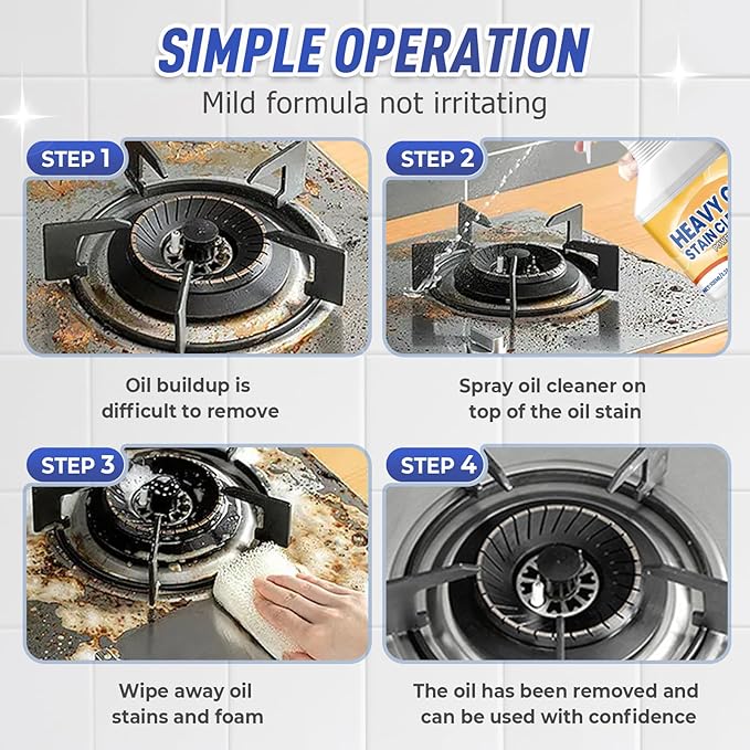 Kitchen Spray Cleaner and Degreaser,All Purpose Cleaner,Grease Remover, Oil-Dissolving Care and Cleaning Agent for Stove,Oven,Dishwasher,Appliances,3.38 Oz (1pcs)