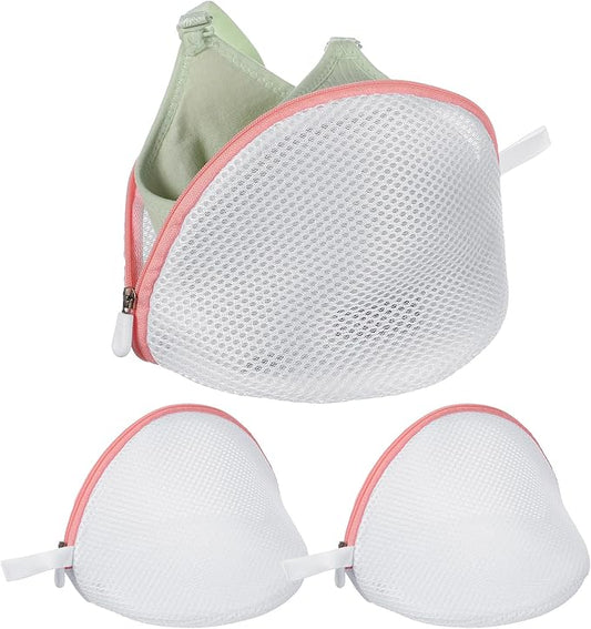 3Pcs Bra Washing Bags for Laundry, Mesh Bra Bag for Washing Machine Lingerie Bags for Wash Delicates Large Bras Wash Bag, Zippered Protector for Delicates Women’s Lingerie, Easy to Clean
