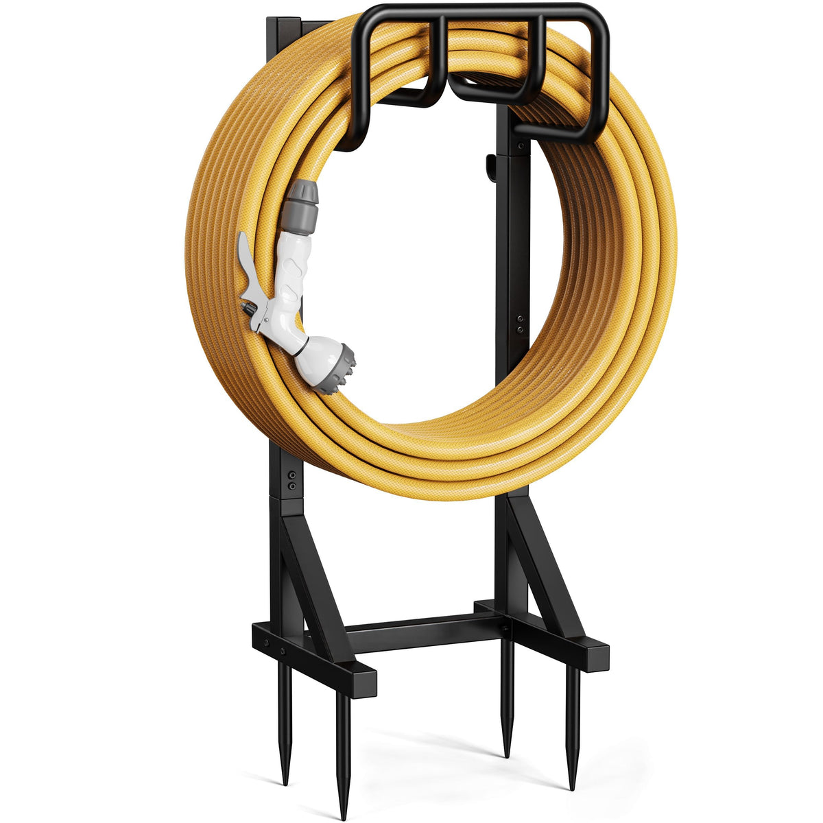 Garden Hose Holder Stand, Freestanding Heavy Duty Metal - Image 1