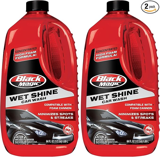 Black Magic 120065 Wet Shine Car Wash, 64 oz. (Pack of 2)