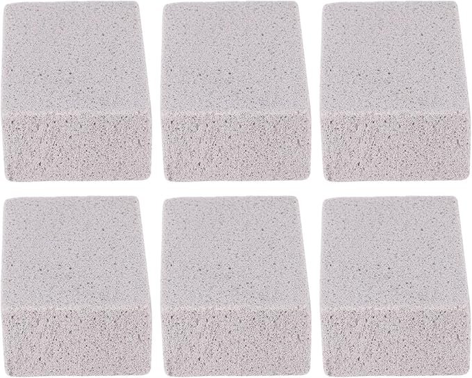 Hyuduo 6PCS Pool Pumice Stones, PVC Material Blocks for Hard Water Calcium Deposits, with Long Lasting Performance, for Toilet Sink Bathtub Tile Grill Pool (M 25.5cm/10.04in Diameter)