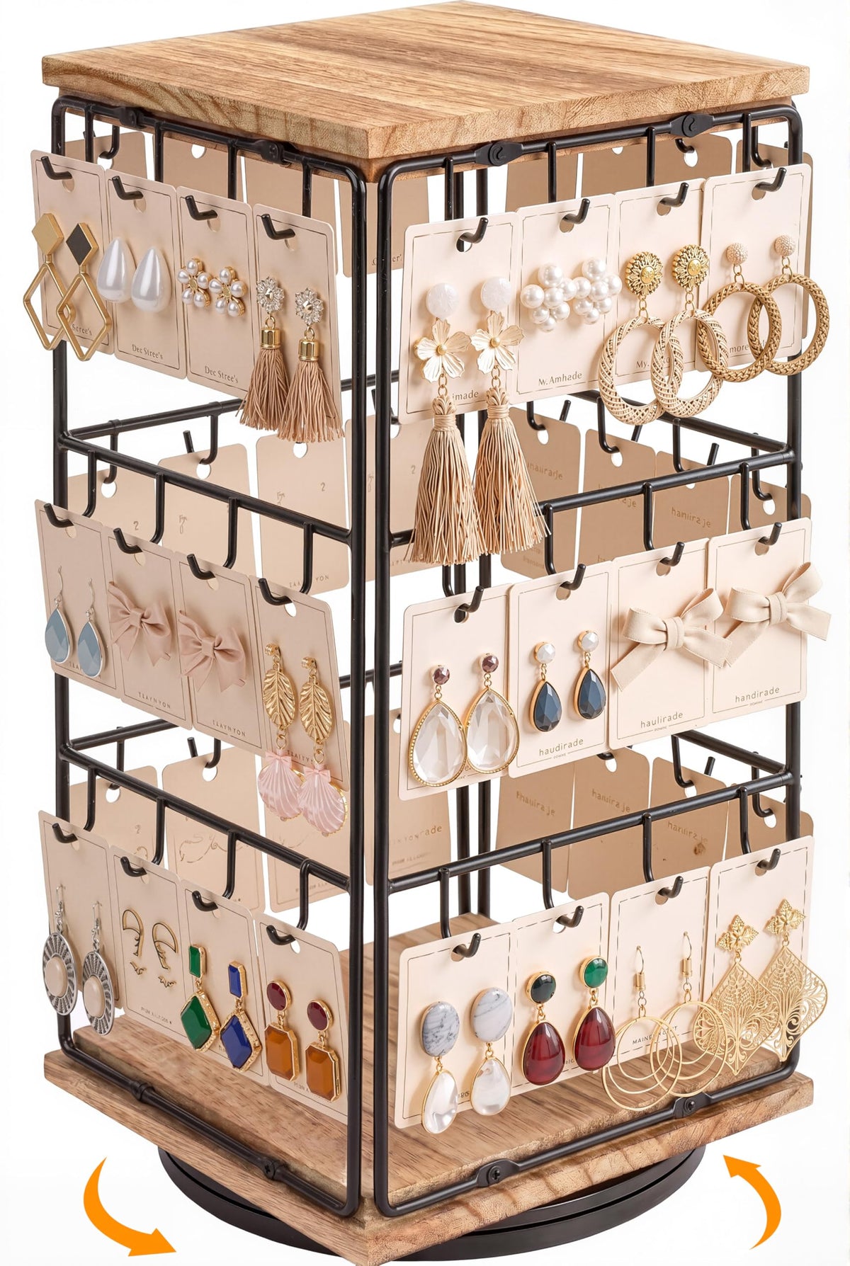 Rotating Earring Display Stands, 48 Hooks Earring Display - Image 1