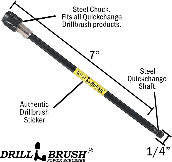 Drillbrush - Rotary Drill Brush Cordless Scrubber - Concrete Deck Cleaner - Brick Cleaner - Marble Brush - Cordless Scrub Brush - Bathroom Cleaner Pads - Marble Shower Cleaner - Bathtub Stain Cleaner