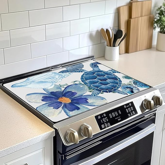 Decorative Electric Stove Top Covers, Heat Resistant Silicone Stove Cover Mat, Stove Top Protectors for Electric Flat Glass Stoves, Adds Extra Counter Space for Small Kitchens and Apartments
