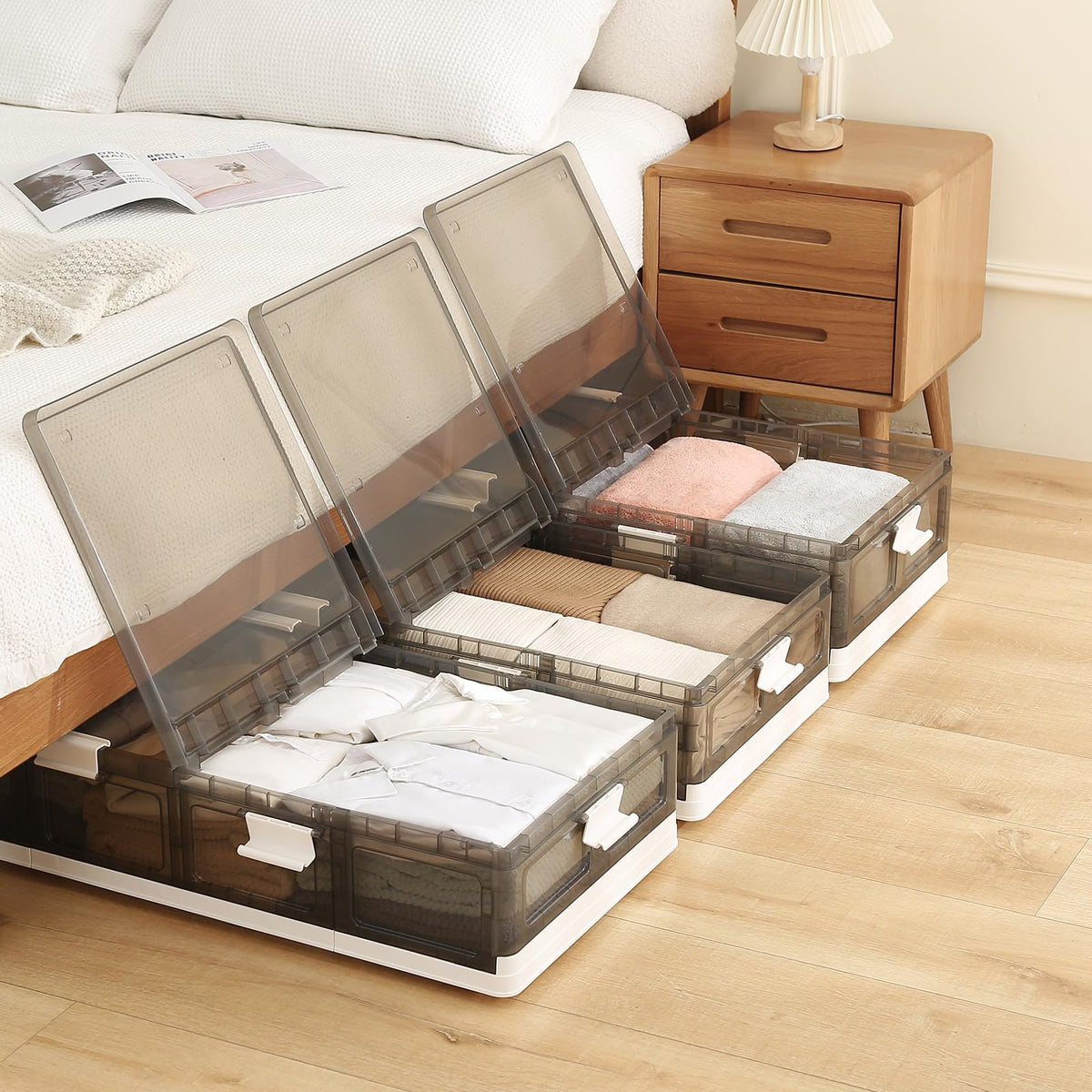 2-Pack Under Bed Storage Containers with Wheels | Home Organization - Image 1