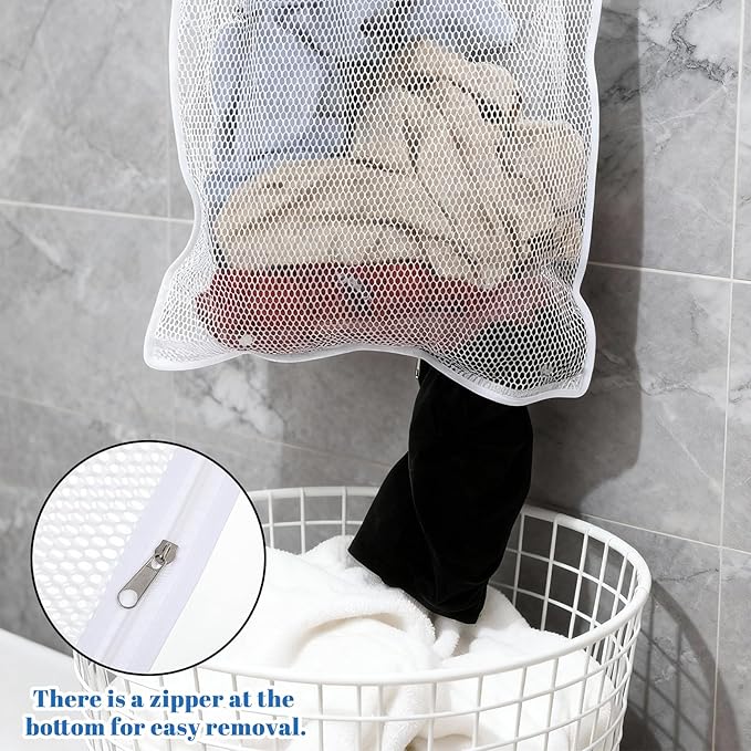 Hanging Clothes Hampers for Laundry, Collapsibles Laundry Hamper Dirty Clothes Basket Foldable Wall Hanging Basket Large Dirty Clothe Bag Over the Door Organizer