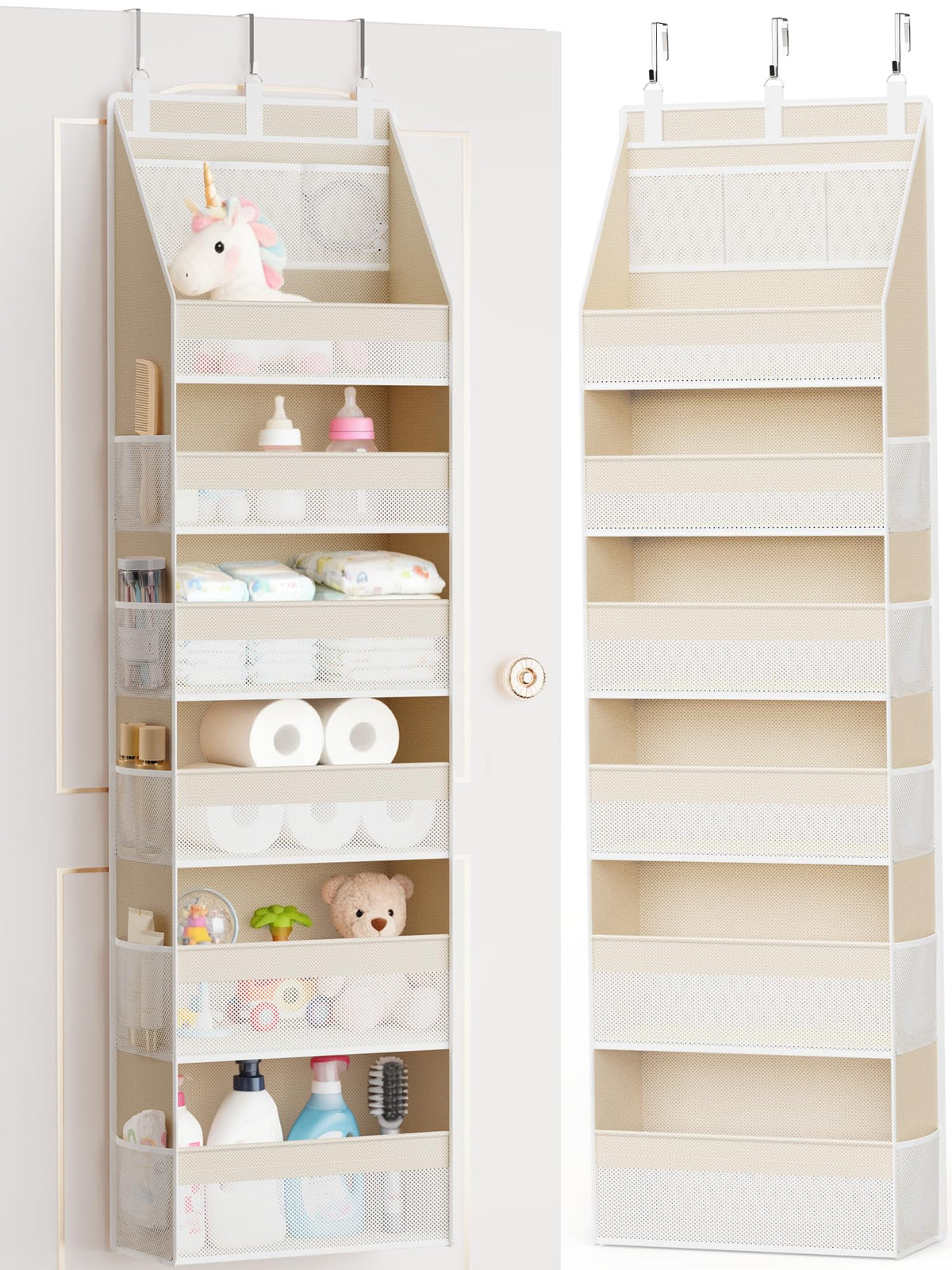 Criusia Over the Door Organizer, 6-Shelf Closet Hanging Storage - Image 1