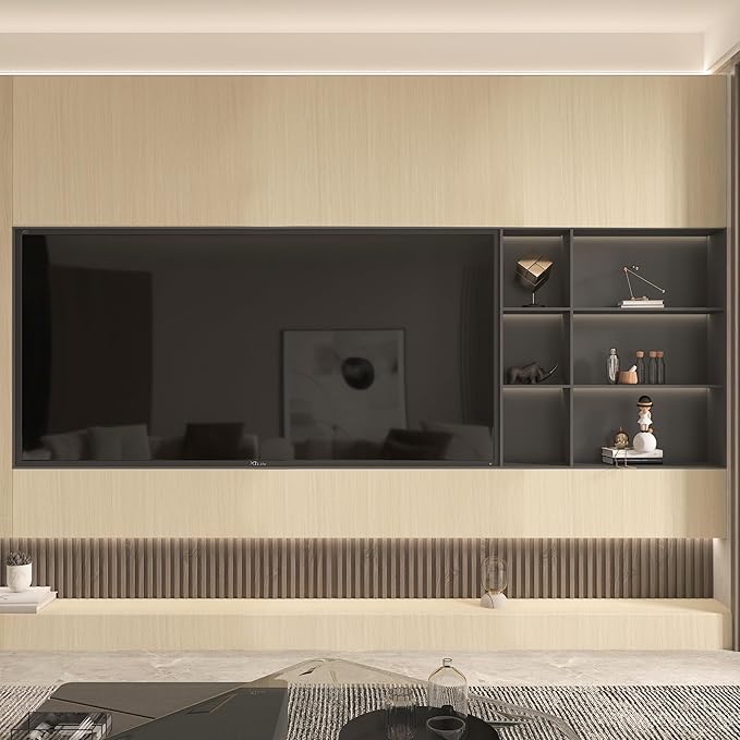 BOMENG White Oak Wood Contact Paper Peel and Stick Light Oak Wallpaper Countertops for Kitchen Beige Wood Wallpaper 16"x354" Faux Wood Grain Wall Paper for Cabinets Drawes Liner Walls Desk