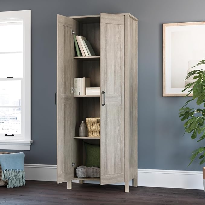 Sauder Miscellaneous Storage, Two-Door Storage Cabinet, in Spring Maple Finish