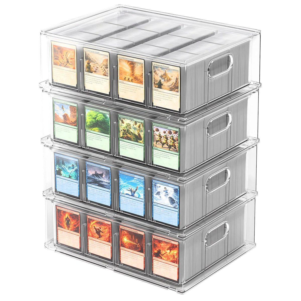 Trading Card Storage Box, Clear Large Storage Organizer - Image 1