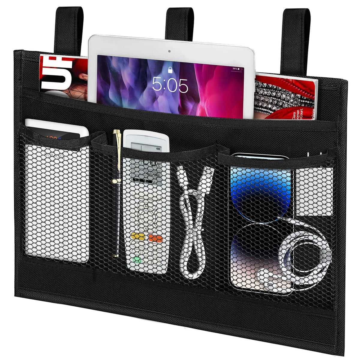 Bedside Caddy Storage Organizer, Hanging Storage Bag Pocket - Image 1