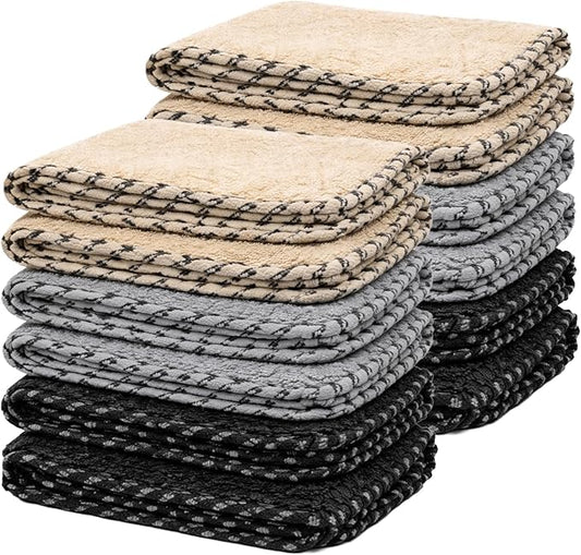 Chemical Guys Microfiber Towels for Cars Microfiber Cleaning Cloth Multi Color Drying Towels Car Detailing for Wash Interior and Glass, 14 x 12 Inch - 12 Pack
