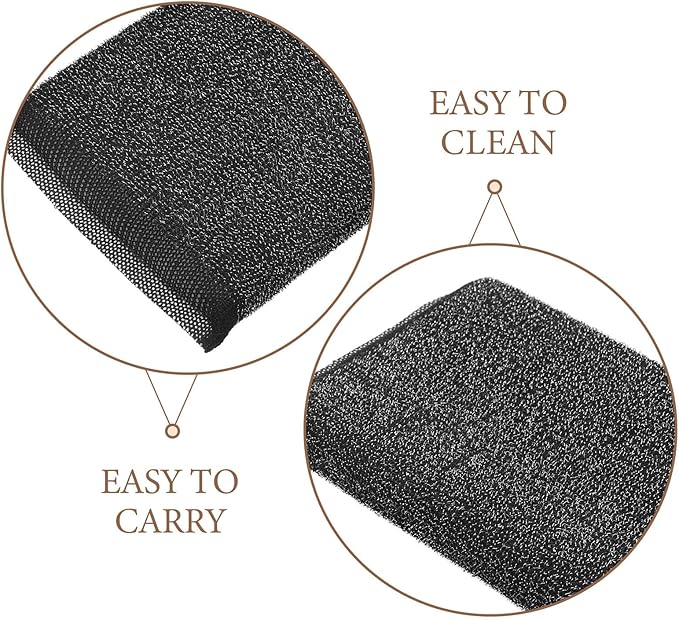 BETOOKY 6PCS Non-Scratch Kitchen Sponges Black Steel Wool Dish Scrubbers Heavy-Duty Stainless Steel Cleaning Pads for Dishes and Tough Stains