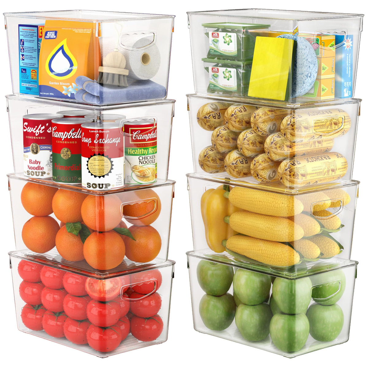 theaoo Large Clear Storage Bins with Lids, Stackable Containers - Image 1