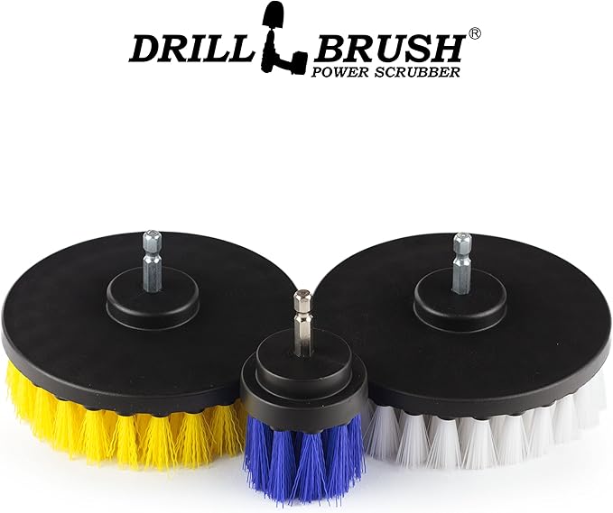 Spin Brush for Cleaning Bathroom - Cleaning Scrub Brush - Nylon Brushes for Cleaning - Soft Cleaning Brush - Thin Cleaning Brush for Tight Spaces - Boat Cleaning Brush - Tile Scrub Brush - Grout Tool