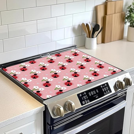 Decorative Electric Stove Top Covers, Heat Resistant Silicone Stove Cover Mat, Stove Top Protectors for Electric Flat Glass Stoves, Adds Extra Counter Space for Small Kitchens and Apartments