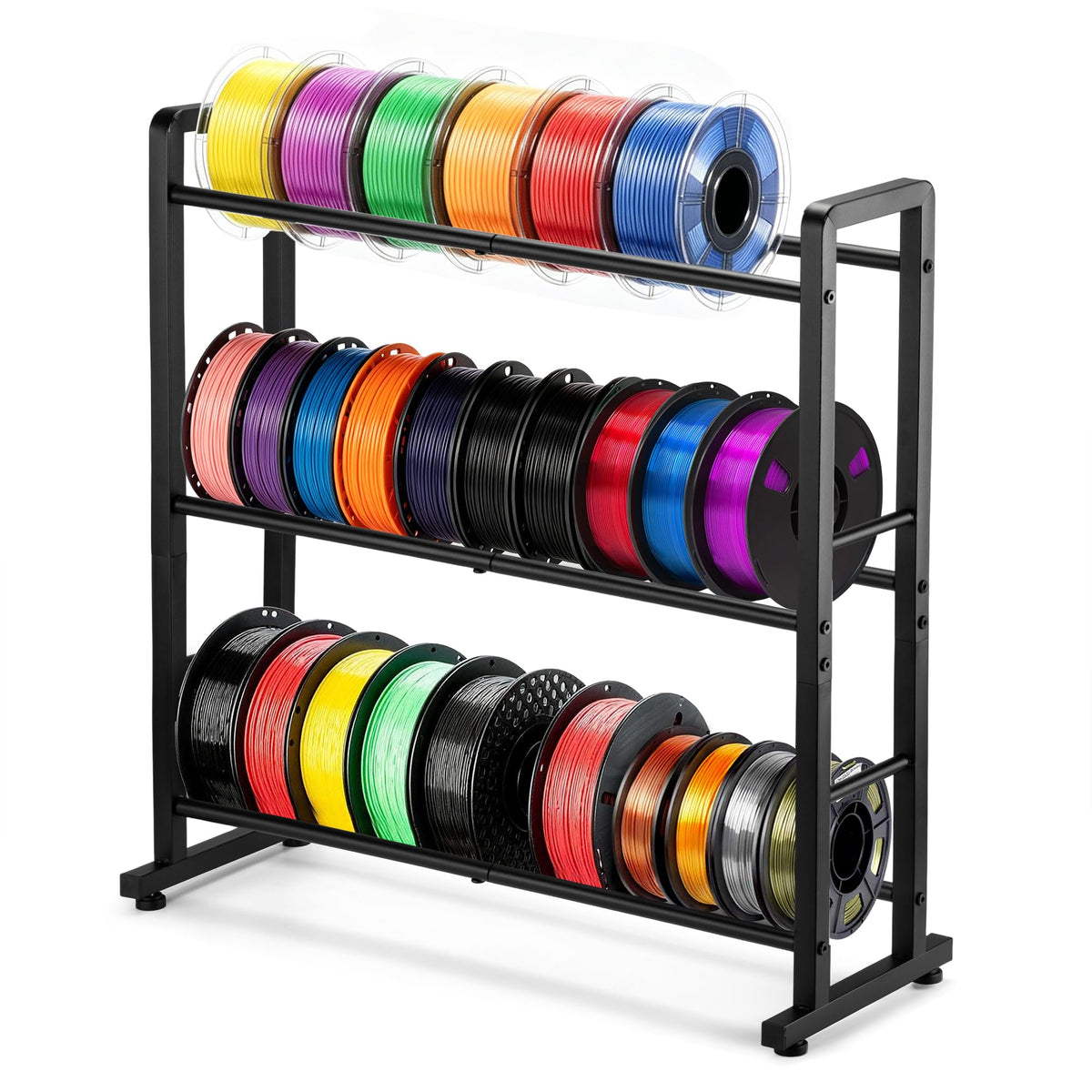 facka 3D Printer Filament Storage Rack, 3-Tier Metal - Image 1