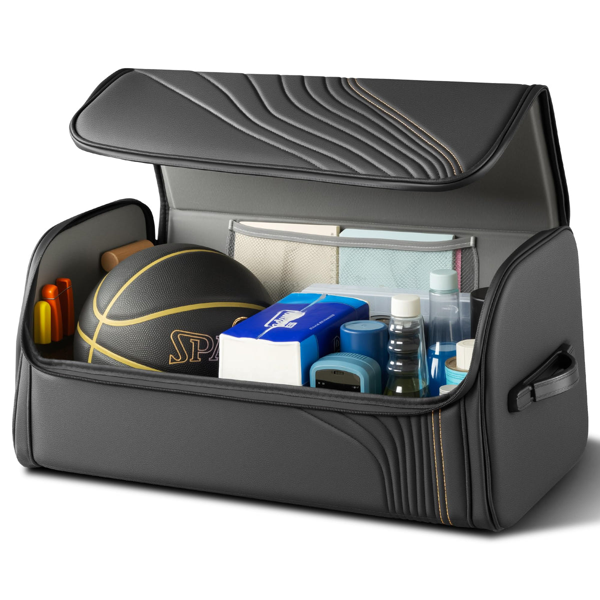 TOPABYTE Car Trunk Organizer with Lid Capacity Collapsible - Image 1
