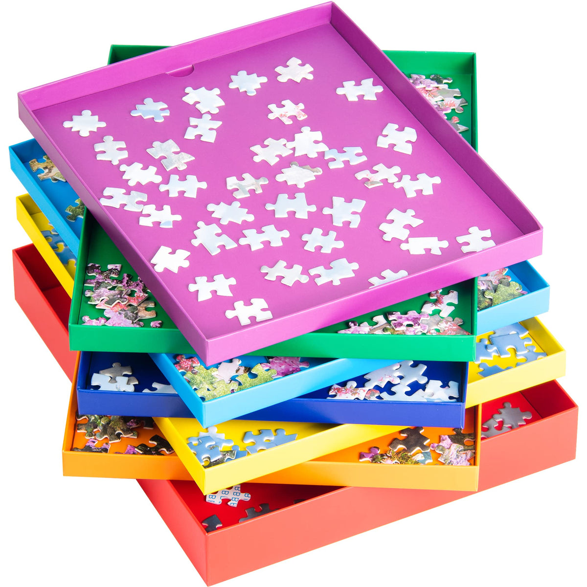 Tektalk Puzzle Sorting Trays Stackable Jigsaw Puzzle Sorters - Image 1