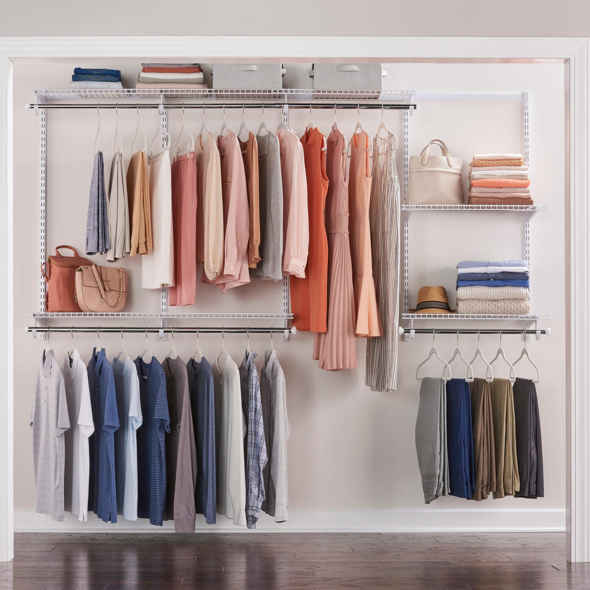 Rubbermaid Configurations Custom Closet Kit 4-8 Ft, White - Image 1