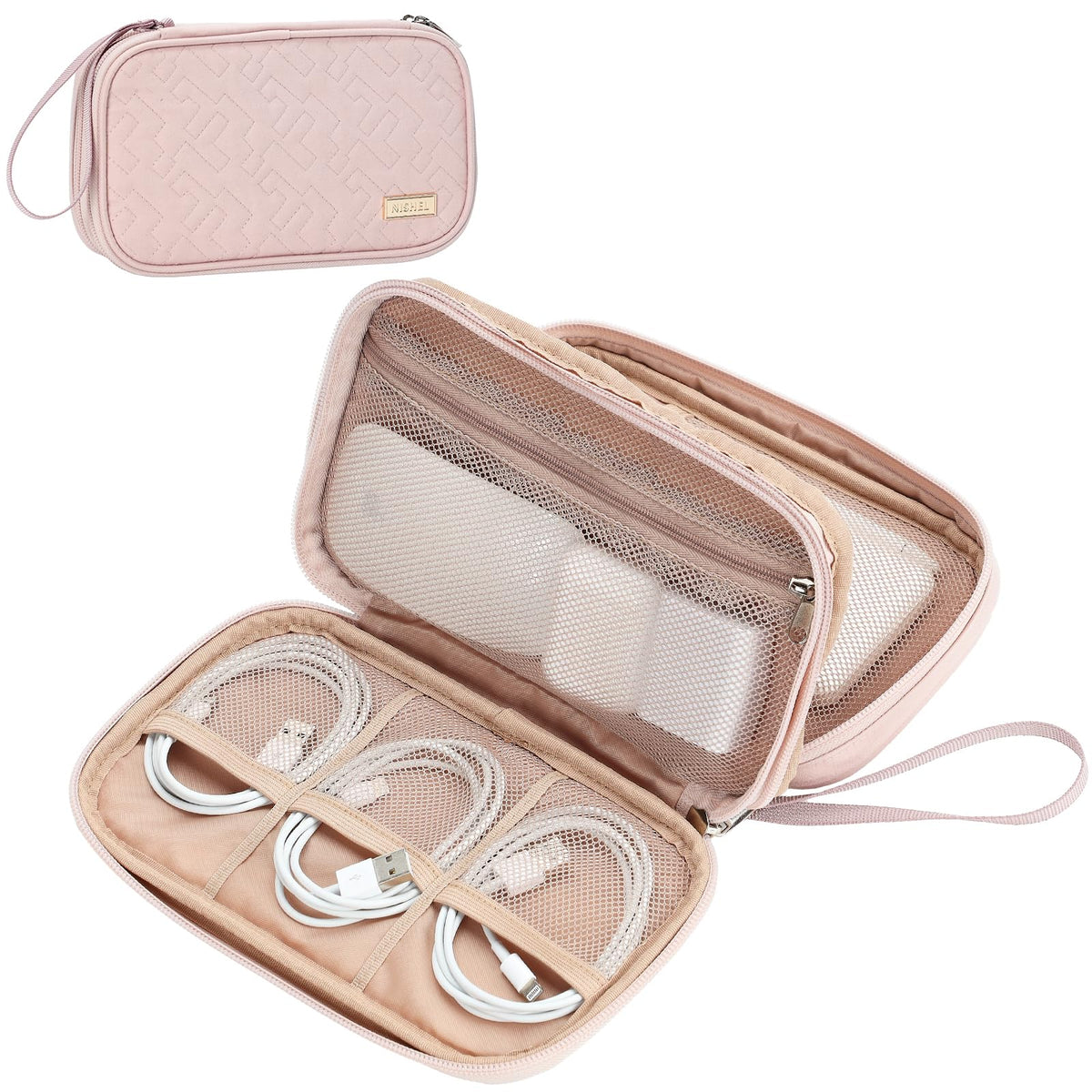 NISHEL Electronics Travel Organizer Cord Case, Charger Cable Tech - Image 1