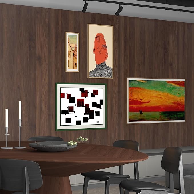 BOMENG Walnut Wood Contact Paper Roll Thick Brown Textured Wood Grain Peel and Stick Wallpaper Self Adhesive Vinyl Film Removable Waterproof Wallpaper for Cabinet Furniture Sticker 16"x79"