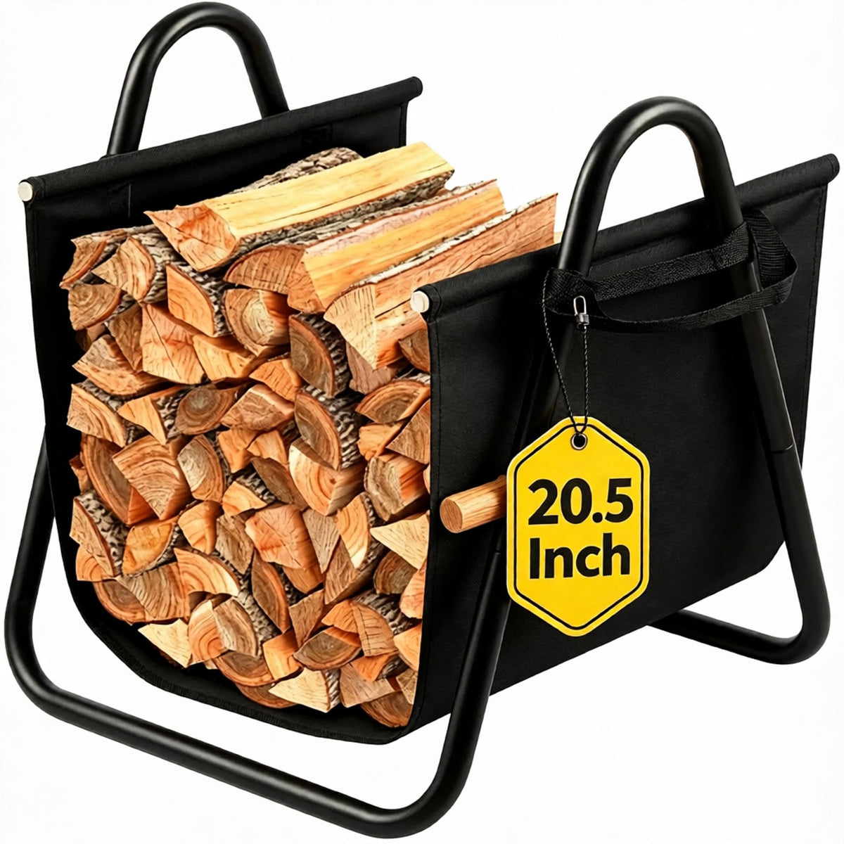 AMAGABELI GARDEN & HOME Fireplace Log Holder with Canvas - Image 1