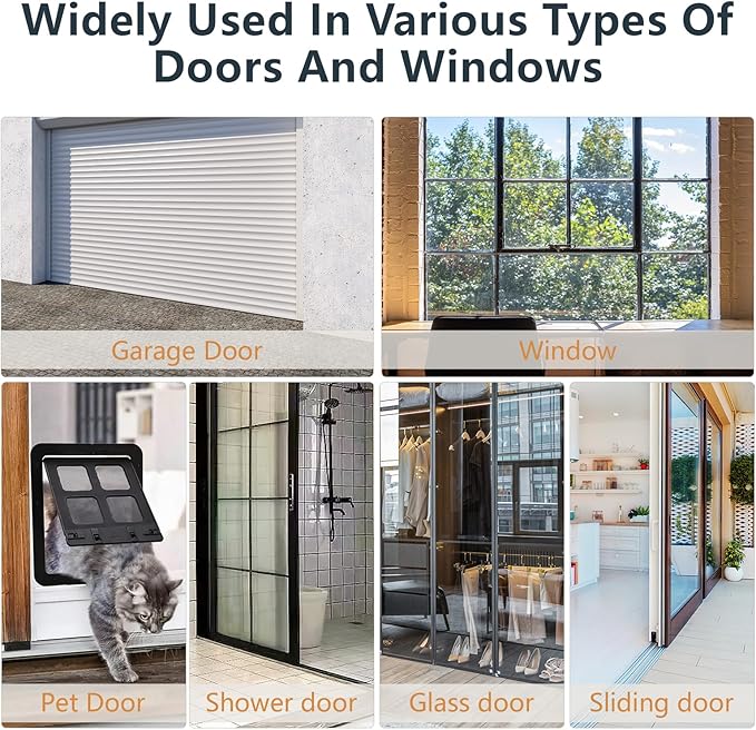 【2026 New Upgrade】 Wide Silicone Weather Stripping Door Seal with Strong Adhesive 3" x 17 ft, Draft Stopper for Garage, Shower & Sliding Doors - Gap & Under Door Protection, White
