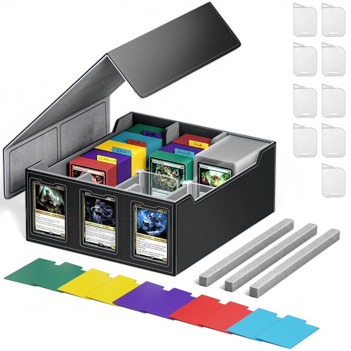 Foluck Trading Card Storage Box with Commander Display - Image 1