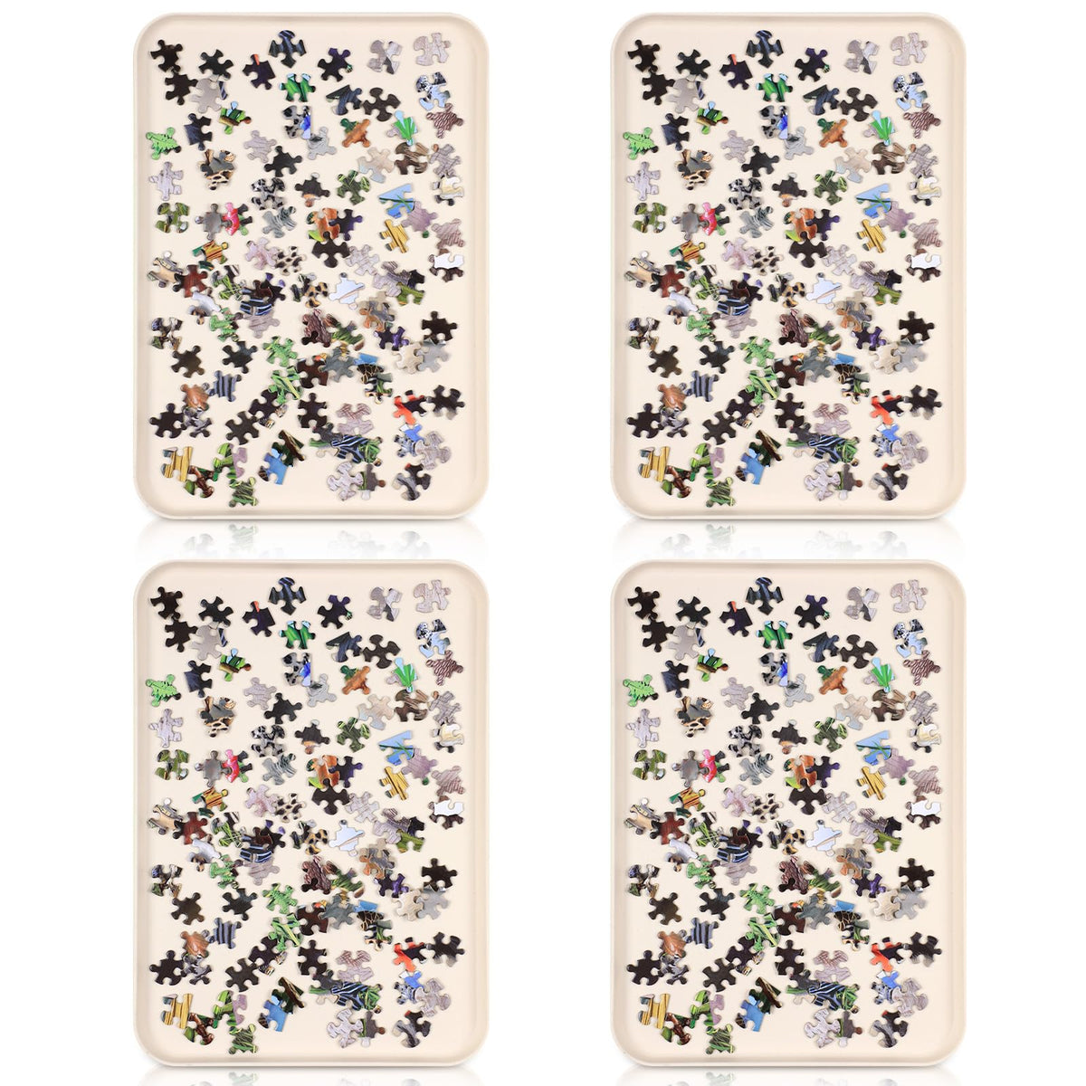 4 Pcs 15'' x 10.5' Extra Large Puzzle Sorting Trays - Image 1