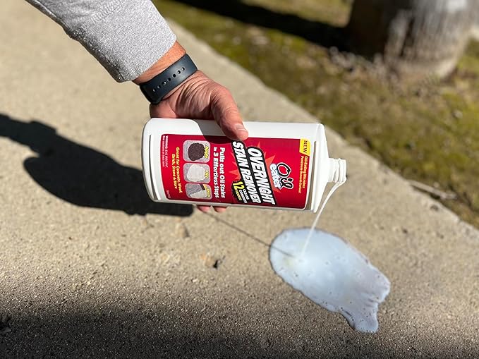 Oil Eater Overnight Concrete Stain Remover – Driveway, Garage & Paver Oil Stain Cleaner