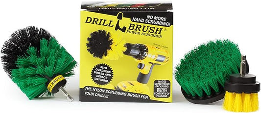 3 Rotary Power Scrub Brushes for Tile, Grout, Shower, Tub, Sink Hard Water Stains