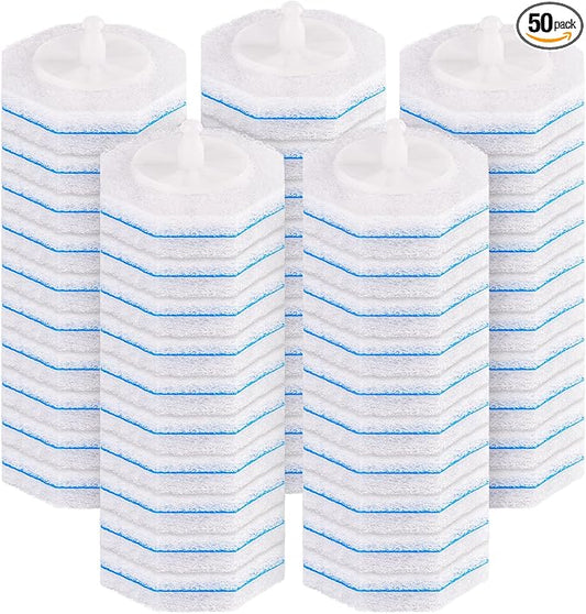 50 Count Toilet Wand Refills for Clorox, Compatible with Most Disposable Toilet Brush for Bathroom Cleaning