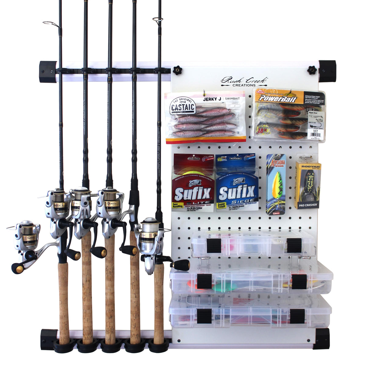Rush Creek Creations No Limit 5-Rod Wall-Mount Fishing Pole - Image 1