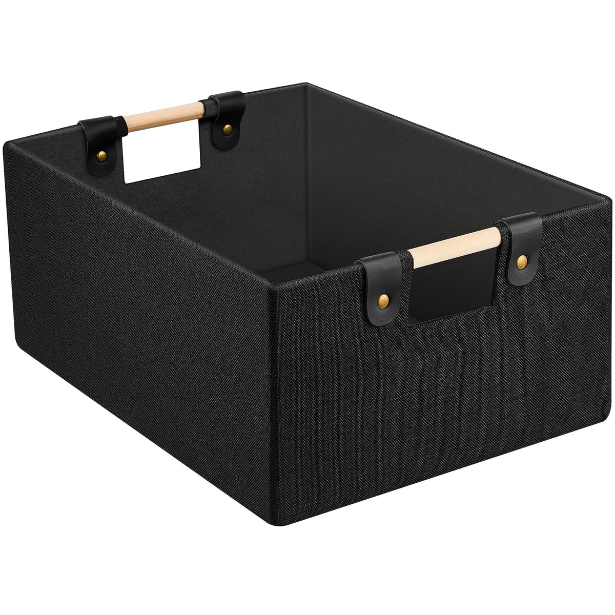 Foldable Fabric Storage Basket for Shelves, Black St | All Products - Image 1
