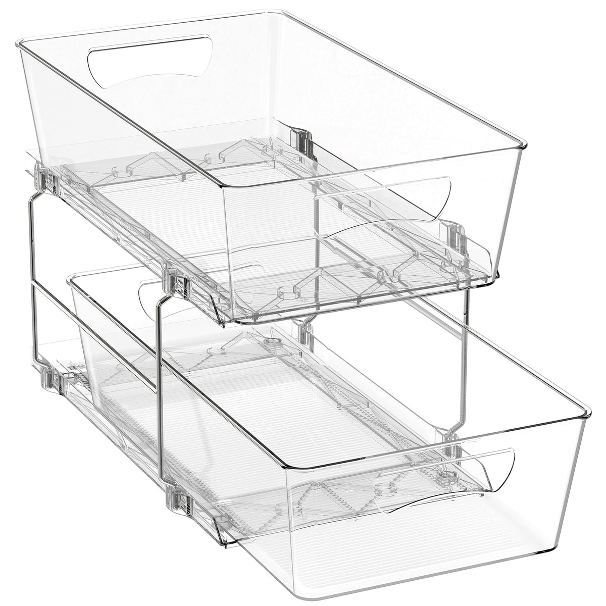 Simple Houseware 2 Tier Basket Drawer Cabinet Pull-Out Organizer - Image 1