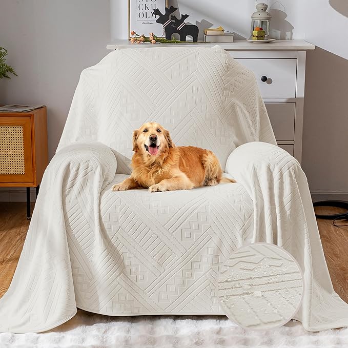 Waterproof Recliner Chair Covers, Anti-Slip Reclining Chair Covers, Pet-Friendly, Washable, Durable and Breathable Couch Covers – Reversible Design for Sofa Protection (71x71in/Beige)