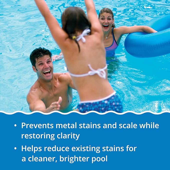 In The Swim Stain Away for Above Ground and Inground Swimming Pools - Removes Mineral Stains from Iron, Copper, and Magnesium in Swimming Pools - 1 Quart
