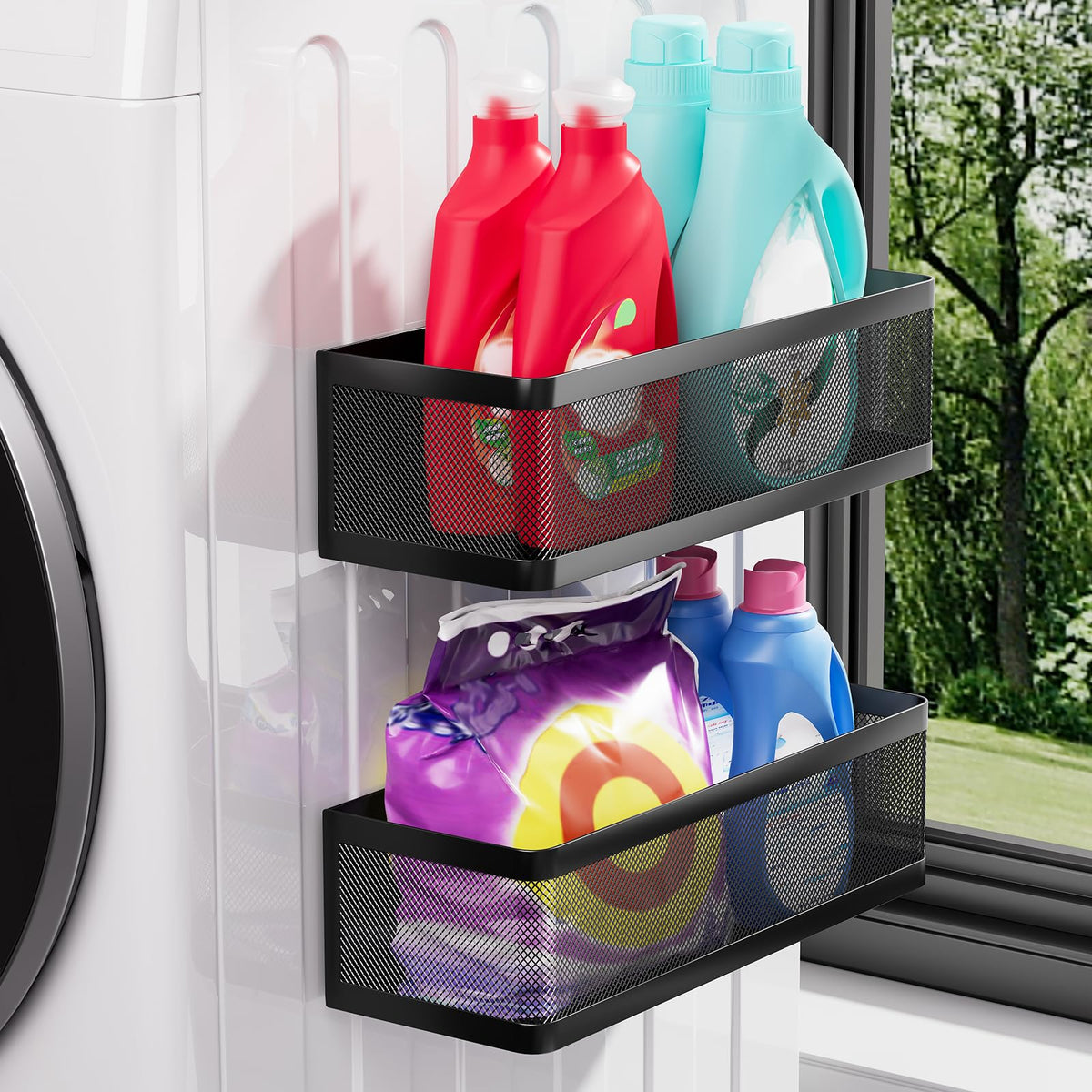 2-Pack Magnetic Shelves Laundry Room Organization - Image 1