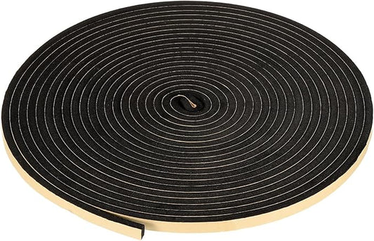 PATIKIL Foam Insulation Tape, 3/8" W x 1/4" t x 32.8FT Self Adhesive Weather Stripping Door Seal Strip for Door Window Air Conditioning, Black