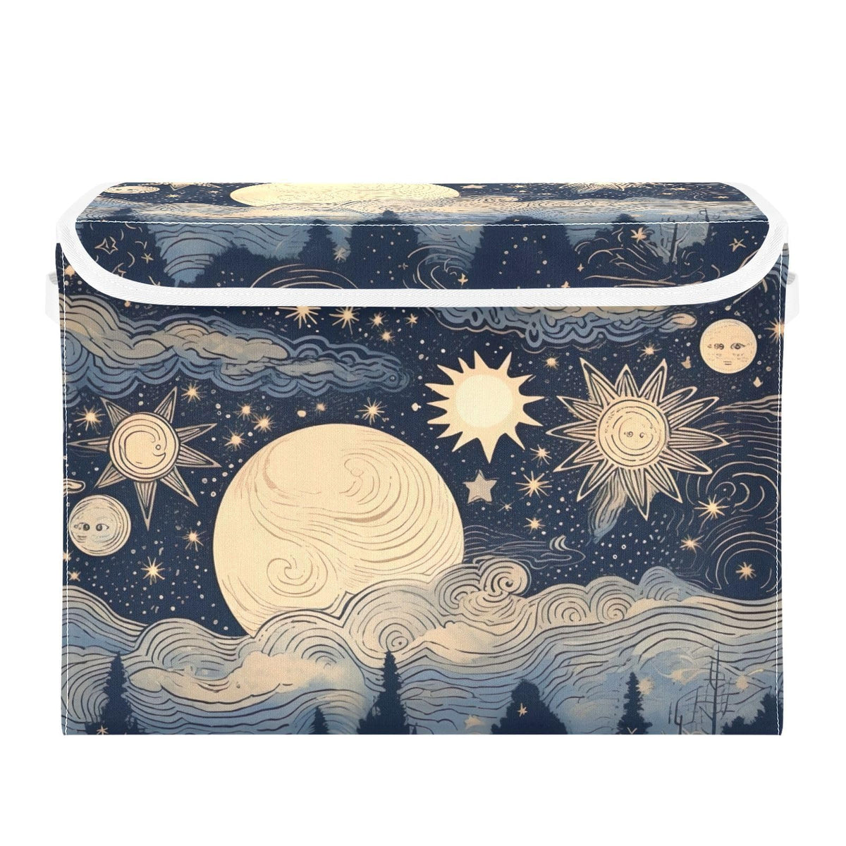 Stars and Moon Storage Bins with Lids and Carrying H | All Products - Image 1