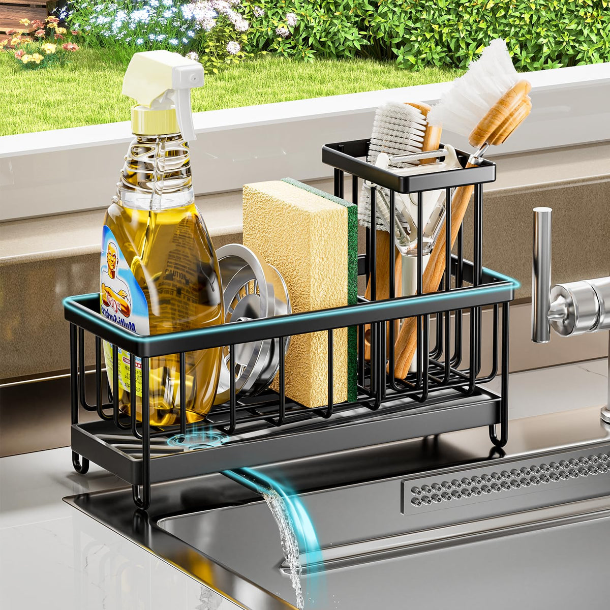 Sponge Holder for Kitchen Sink - Sink Organizer and Caddy - Image 1