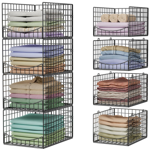 Hongtamoya 4-Tier Stackable Closet Organizers and Storage - Image 1
