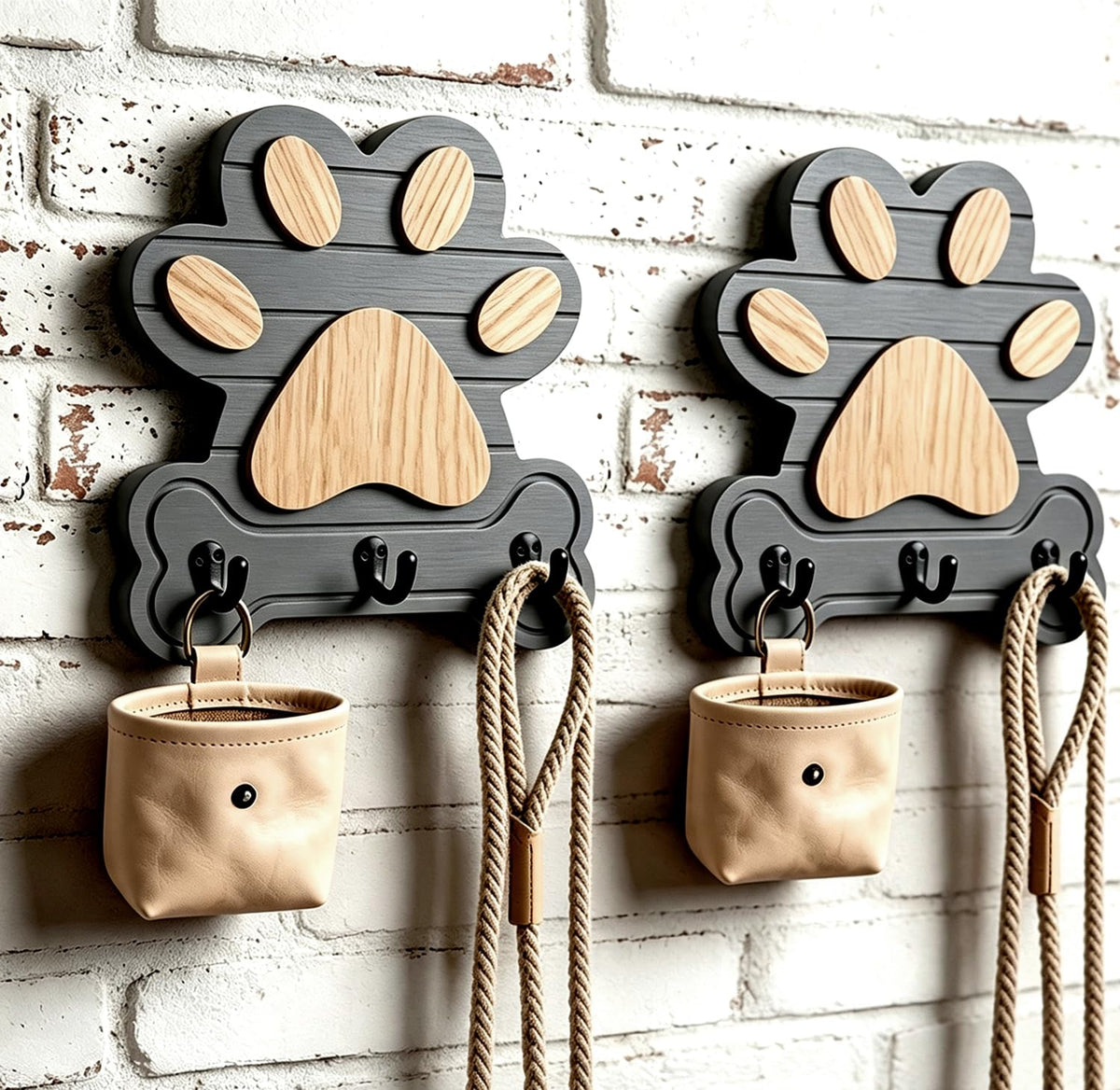 2pcs Dog Leash Holder for Wall, Dog Leash Holder - Image 1