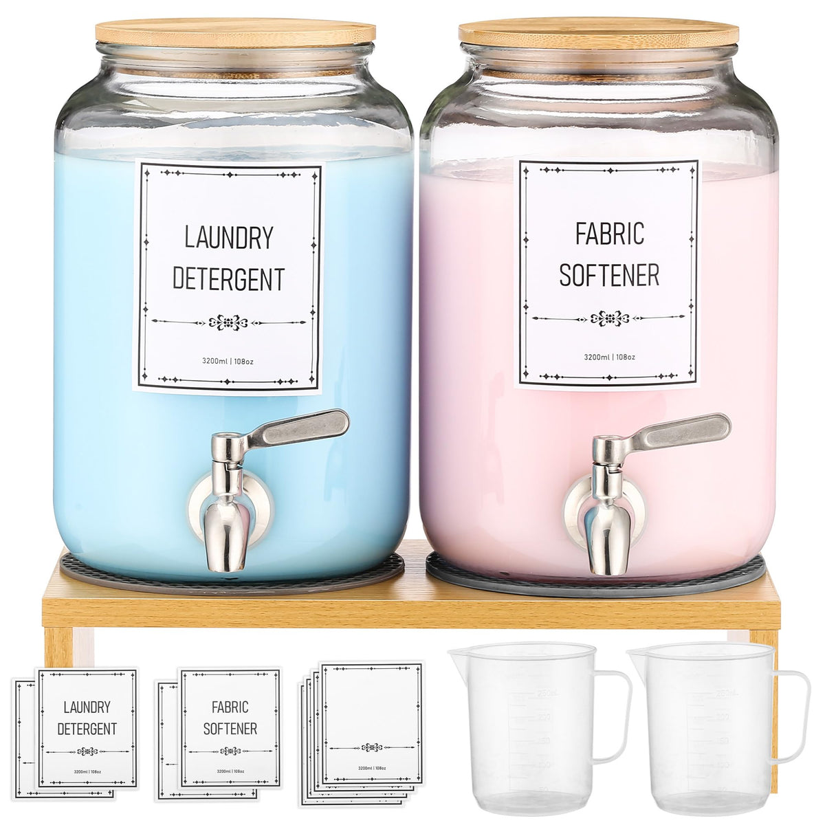 Laundry Detergent Dispenser. 0.9 Gallon Glass Laundry Soap - Image 1
