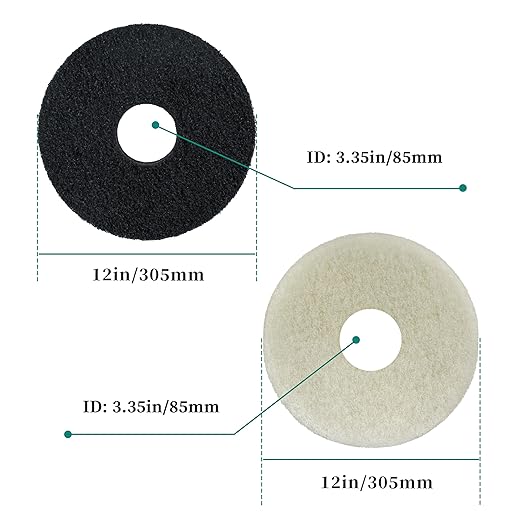 Polish Orbiter Pad 437.051/437071 for Oreck ORB550MC Orbiter Floor Machine 12" Diameter（2pcs）