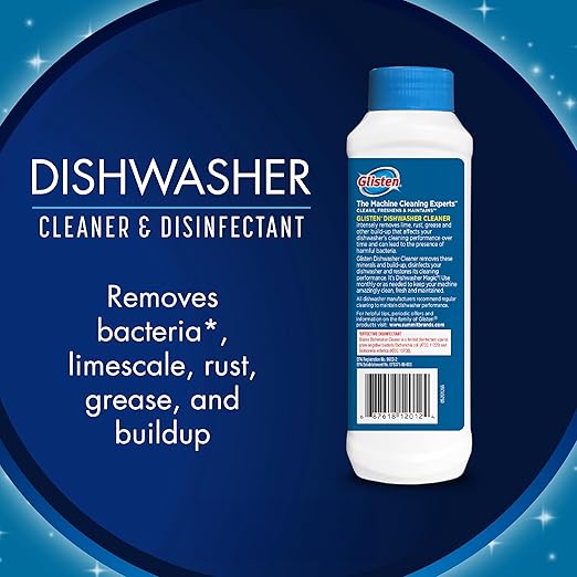 Glisten Dishwasher Magic Machine Cleaner and Disinfectant 2-Pack and Dishwasher Detergent Booster