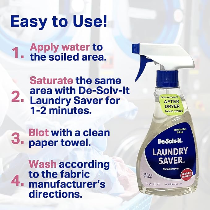 Orange-Sol De-Solv-It Laundry Saver, Instant Laundry Stain Removers, Spray and Wash Stain Remover, Powerful Spray Wash Formula, Hair & Skin-Safe, 12-Ounce, 3-Pack